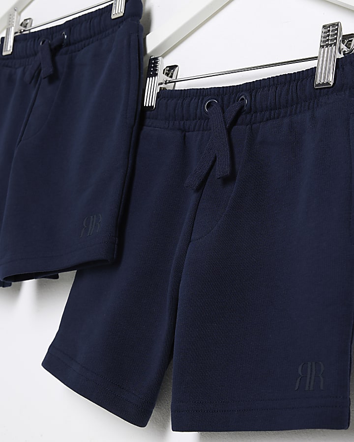 Mini boys navy shorts 2 pack