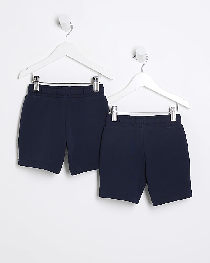 Mini boys navy shorts 2 pack