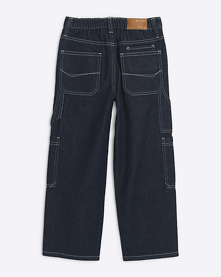 Boys blue carpenter loose jeans