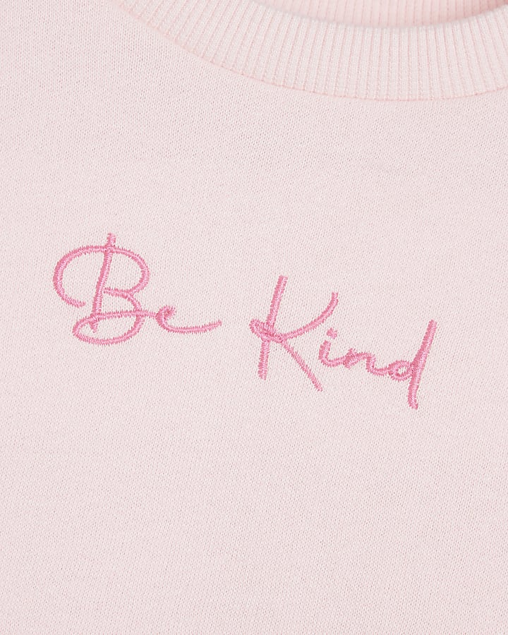Mini Girl Pink Tulle Sweatshirt Set
