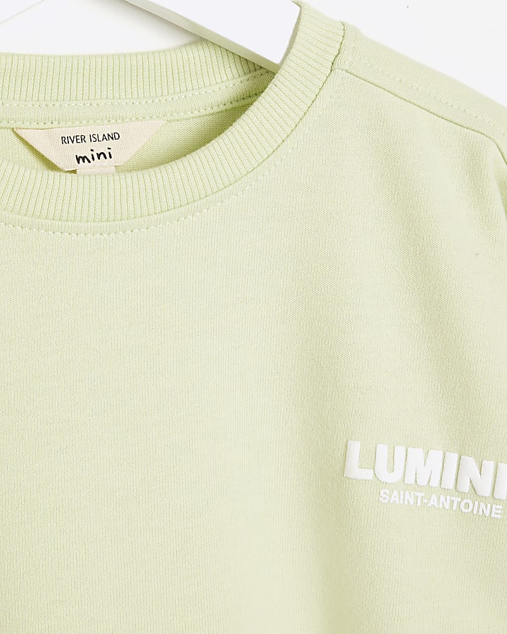 Mini boys lime green graphic t-shirt