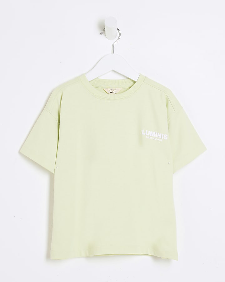 Mini boys lime green graphic t-shirt