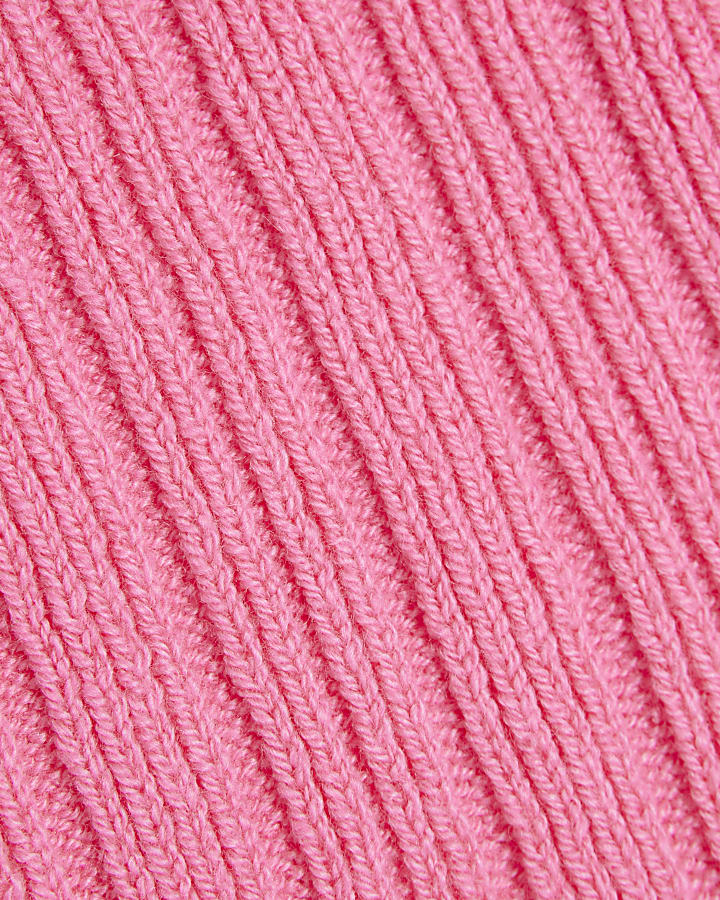 Girls pink 2 in 1 crochet jumper and tank top