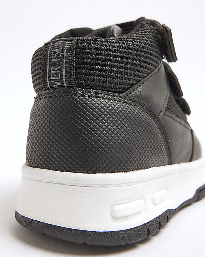 Mini boys black high top trainers