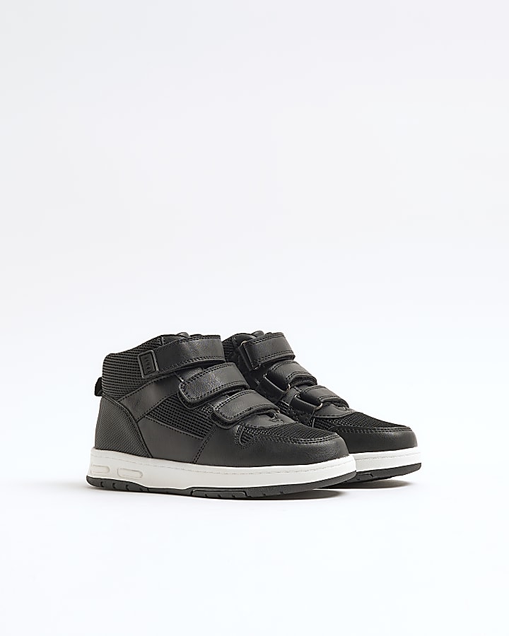 Boys black high top trainers