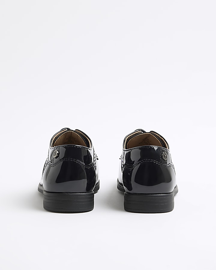 Boys Black Patent Point shoes