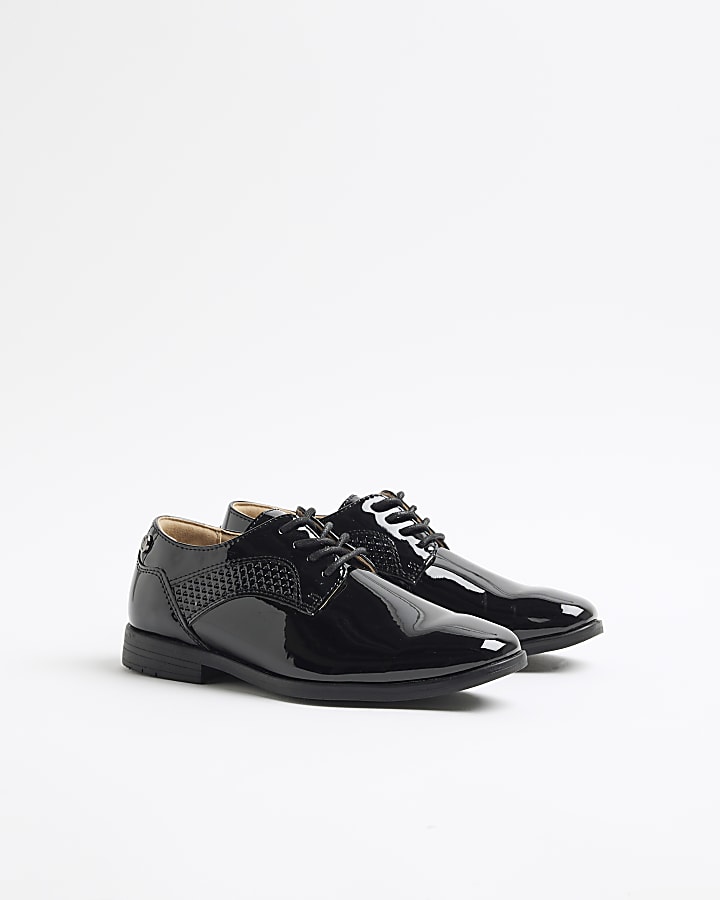 Boys Black Patent Point shoes