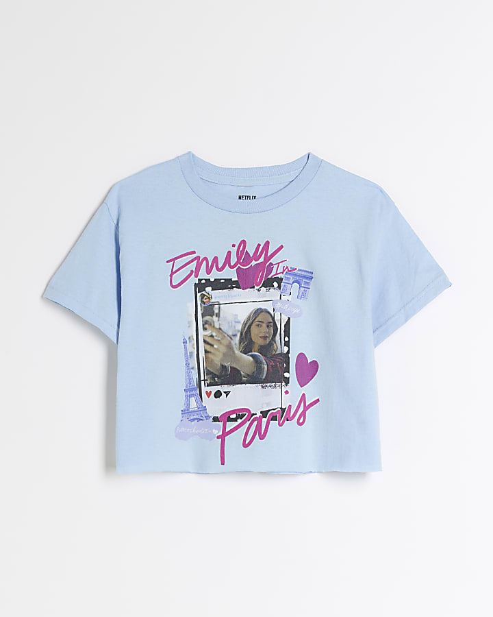 blue Emily in Paris graphic t-shirt