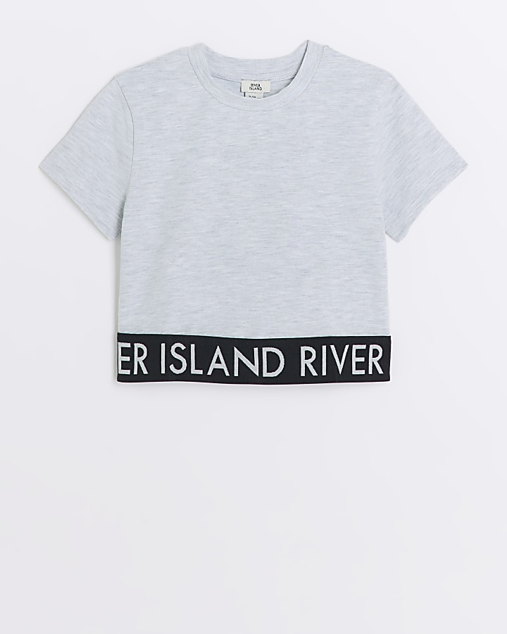 Girls grey RI waistband top