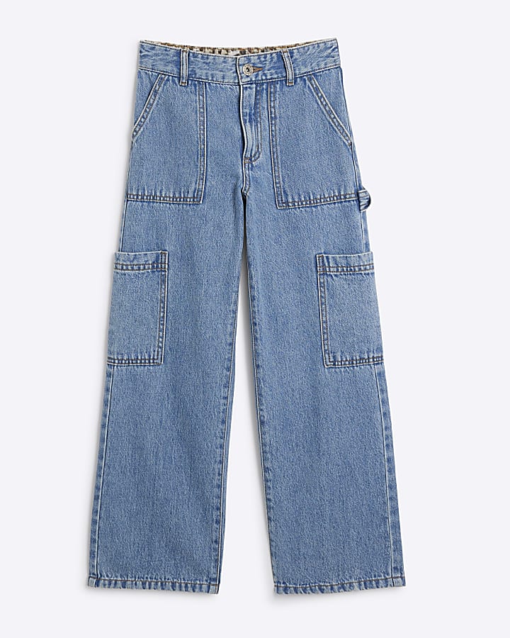 Girls Denim Carpenter Straight Jeans