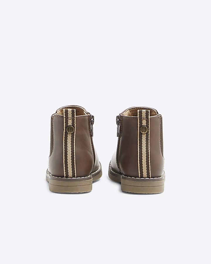 Mini Boys Brown Chelsea Boot