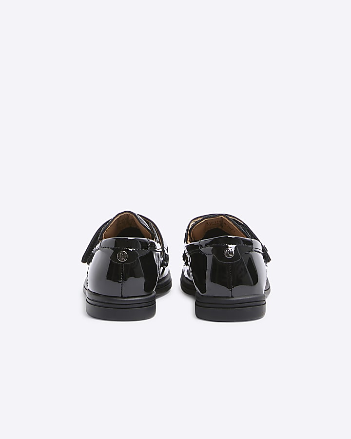 Mini Boys Black Patent Tassel Loafers