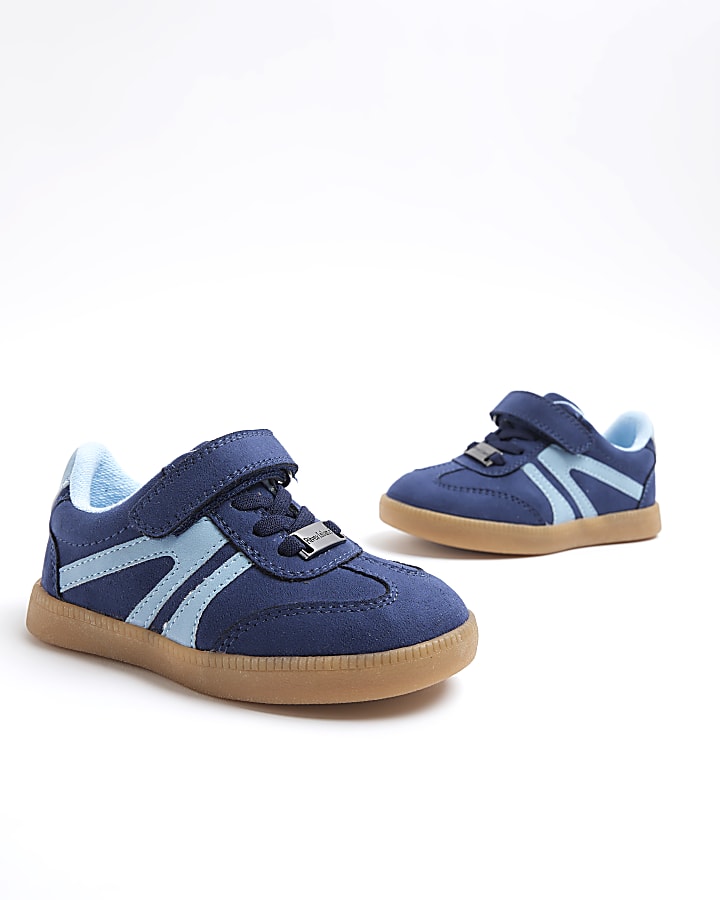 Mini blue panel trainers