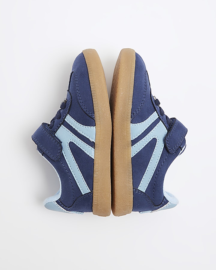 Mini blue panel trainers