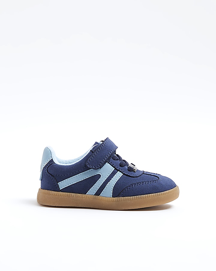 Mini blue panel trainers