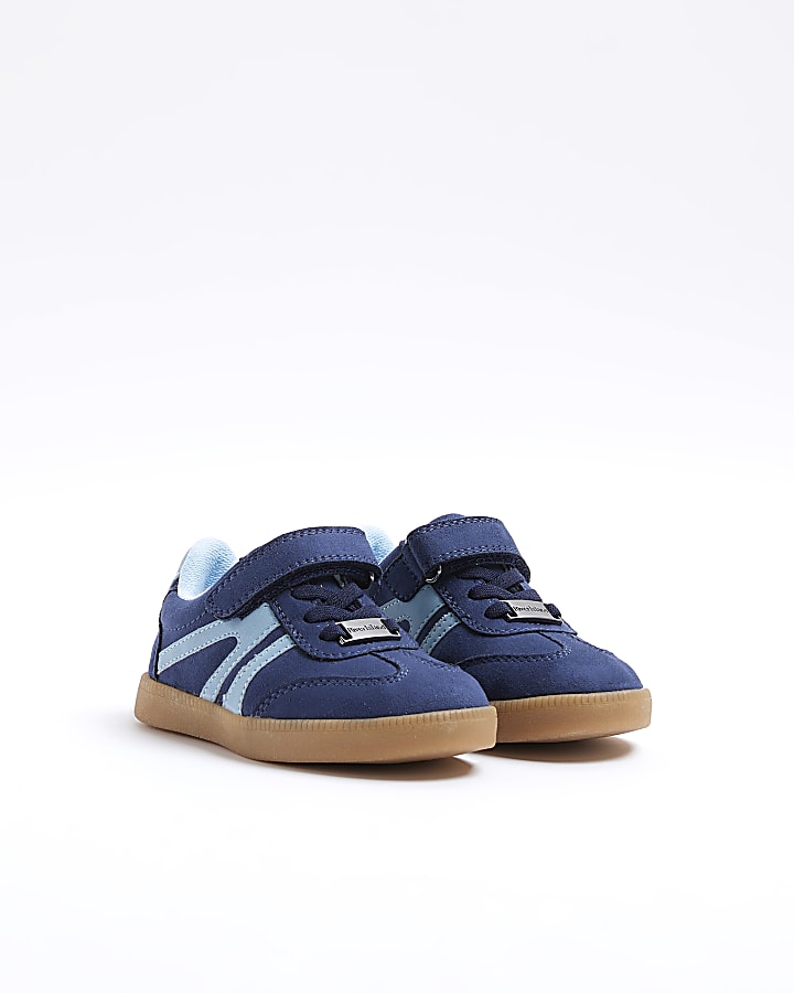 Mini blue panel trainers