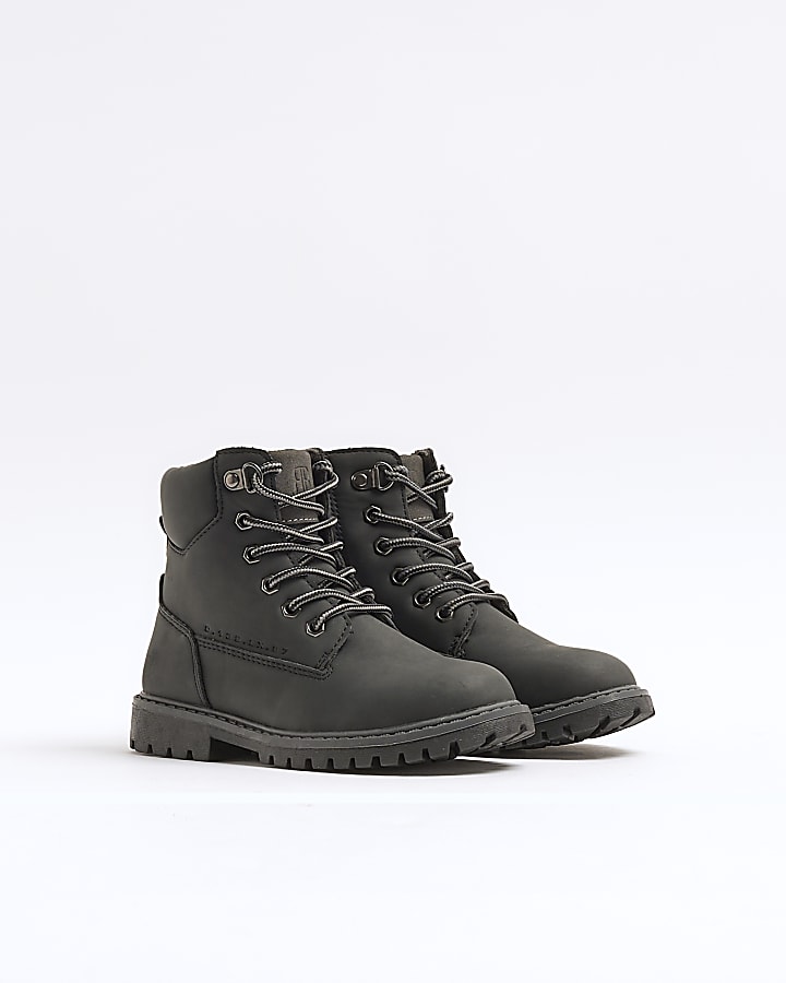 Boys Black worker boots