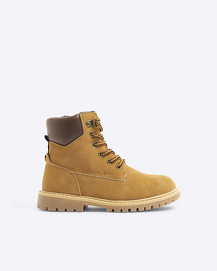 Boys Brown Nubuck Worker Boot