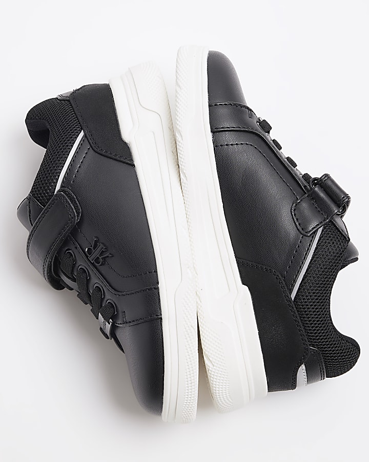 Boys black velcro trainers