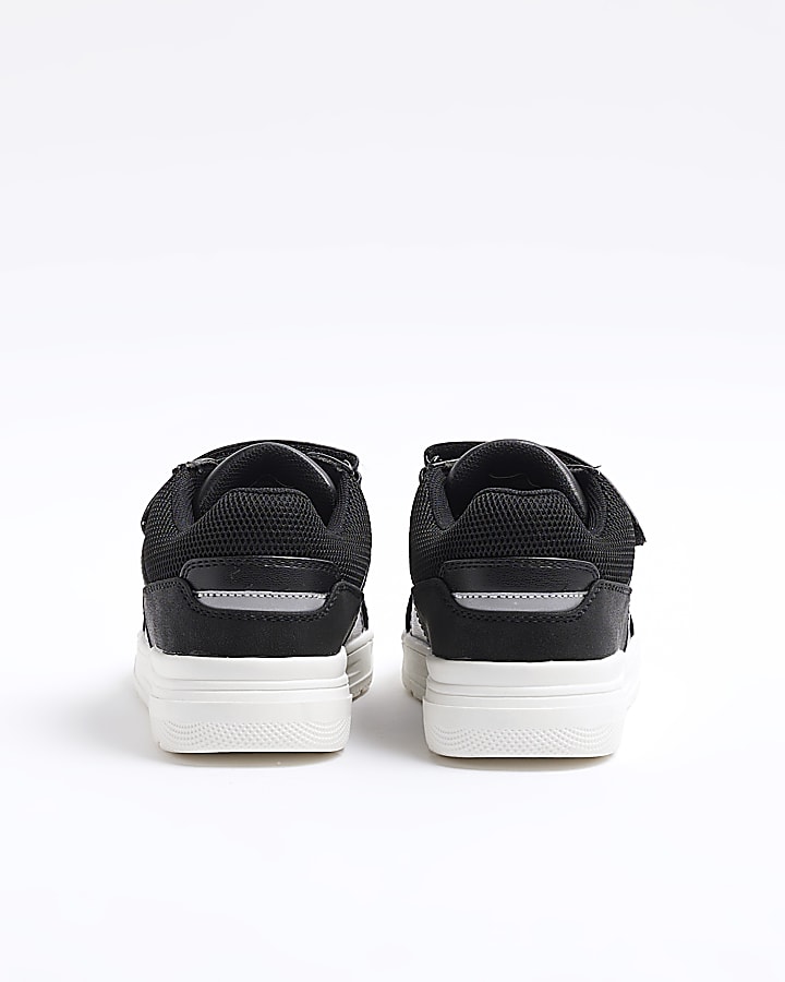 Boys black velcro trainers