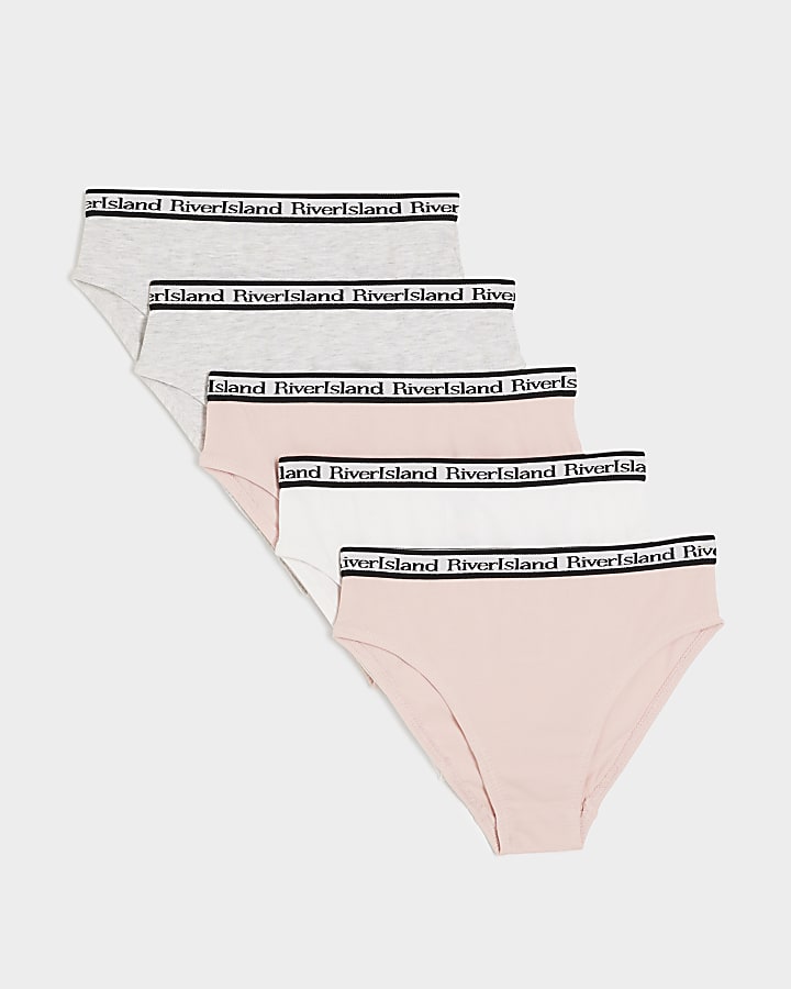 Girls Pink Brief 5 Pack