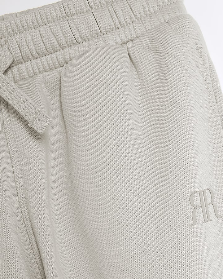 Boys Beige RI cuffed joggers