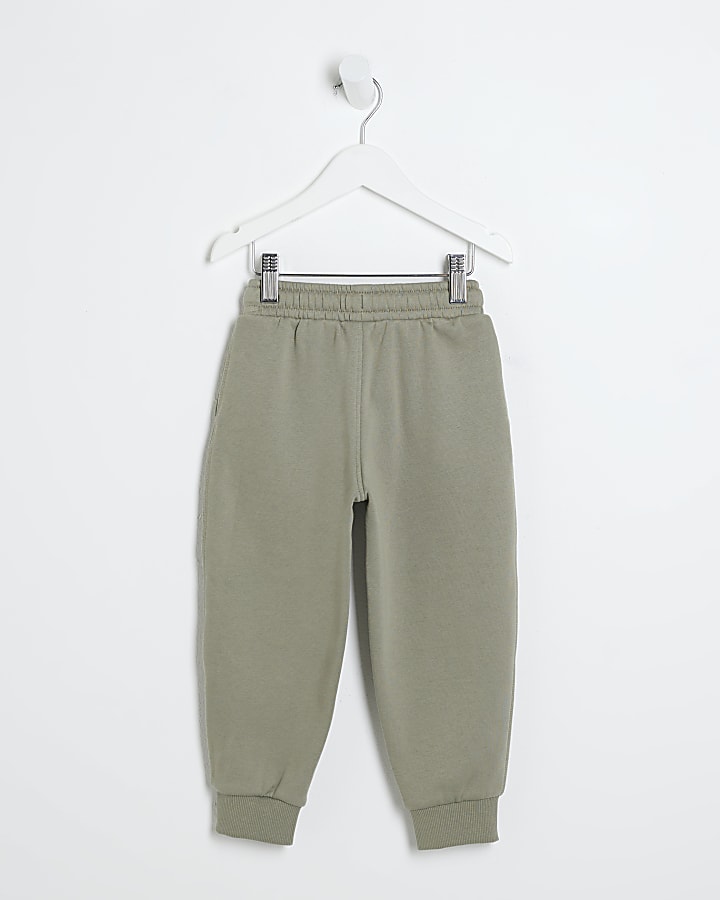 Mini boys khaki RI cuffed joggers