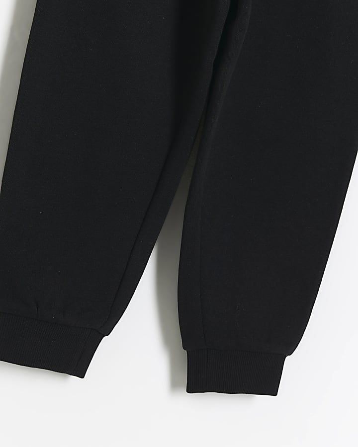 Mini boys black essentials joggers