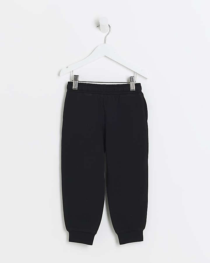 Mini boys black essentials joggers