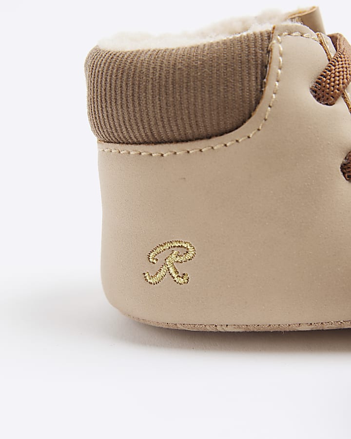 Baby Boys Beige Suede Ankle Boots