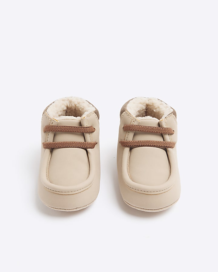 Baby Boys Beige Suede Ankle Boots