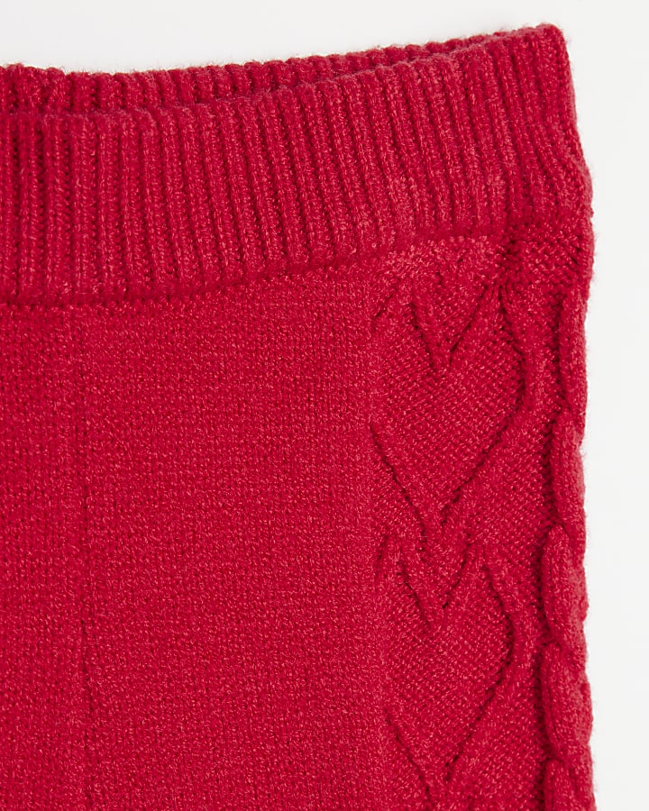 Baby girls red knitted cardigan set