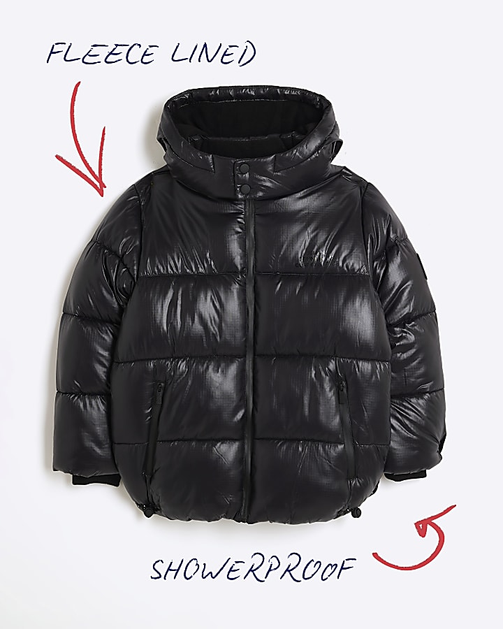 Boys black padded jacket