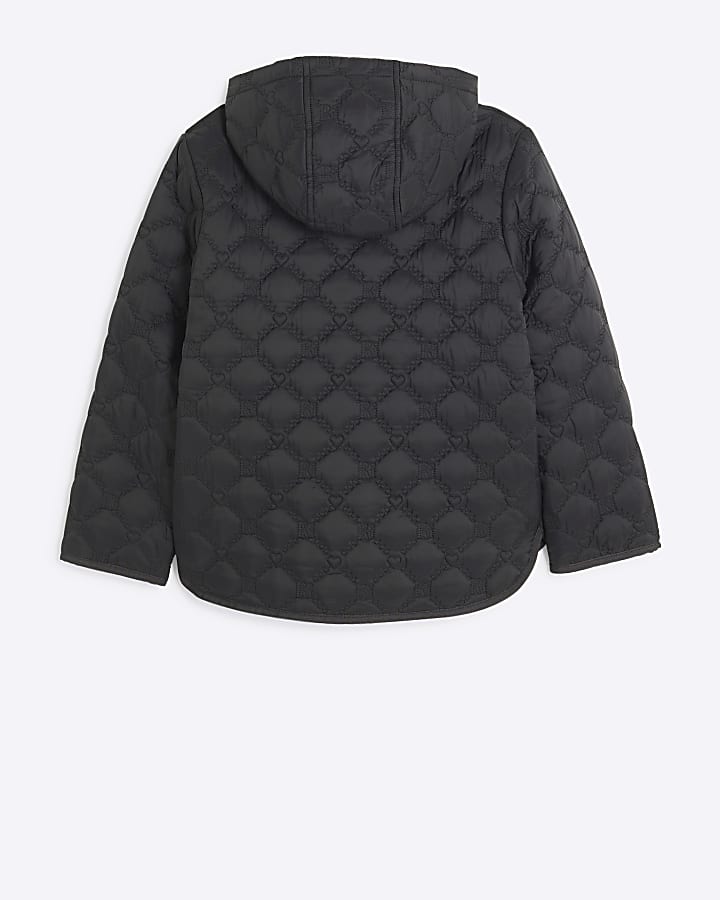 Girls Black padded puffer jacket