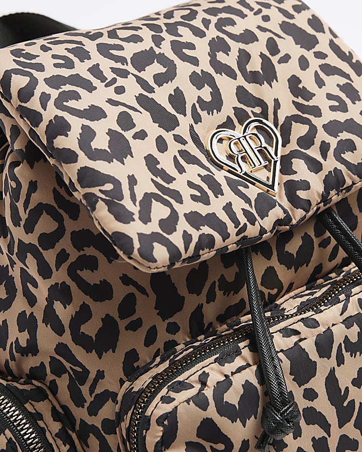 Girls leopard backpack