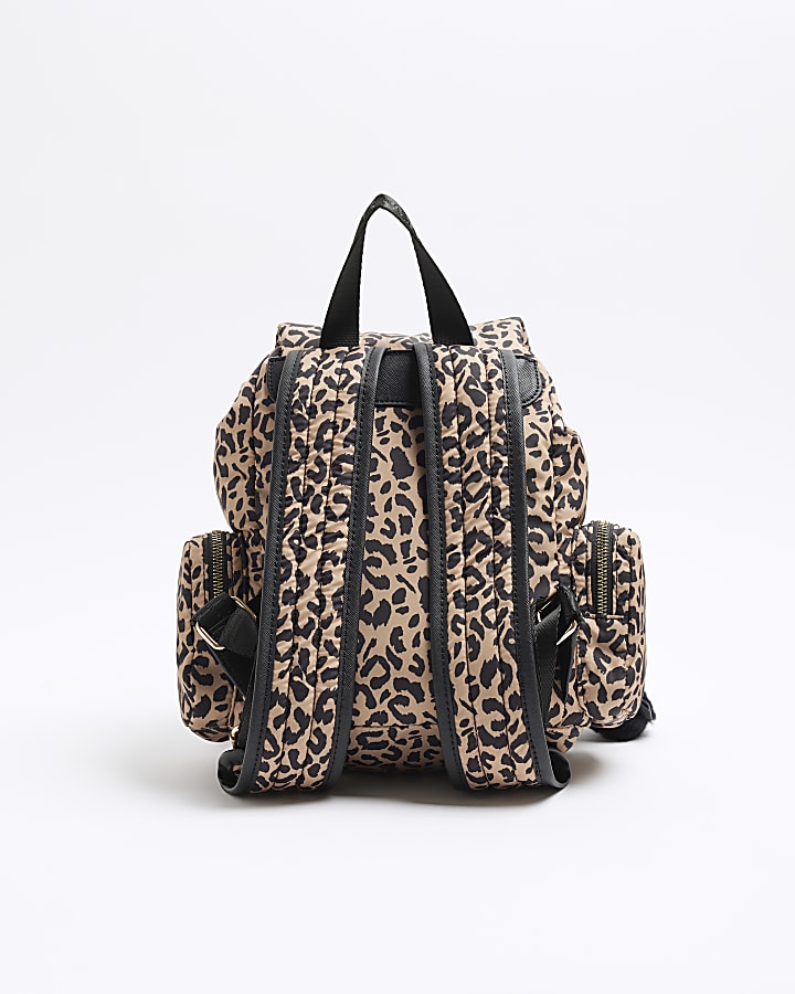 Girls leopard backpack