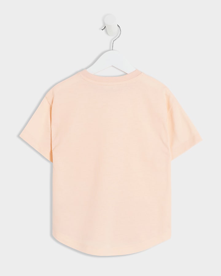 Mini girls coral princess t-shirt