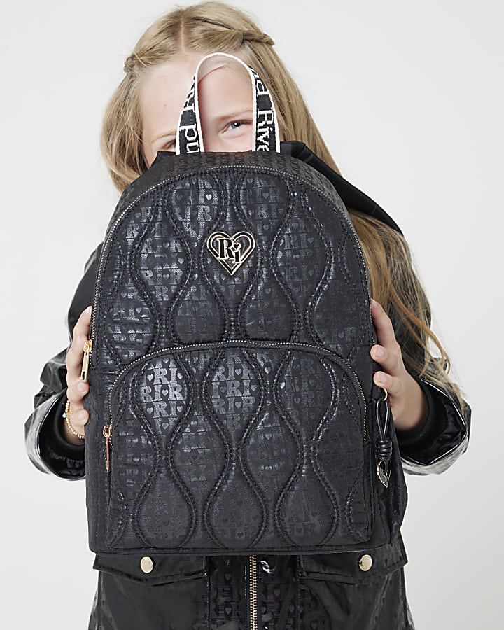 River island monogram backpack sale