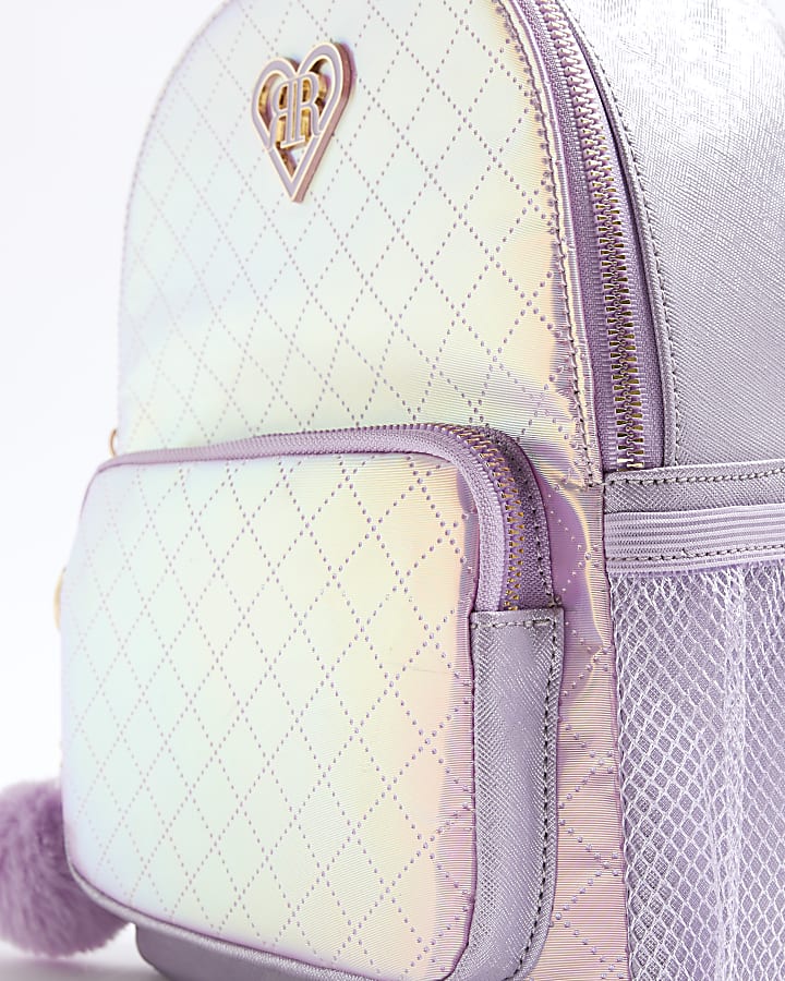 Girls purple iridescent backpack