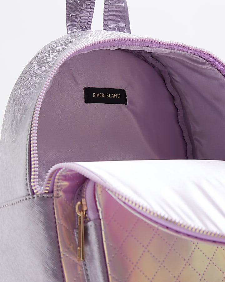 Girls purple iridescent backpack