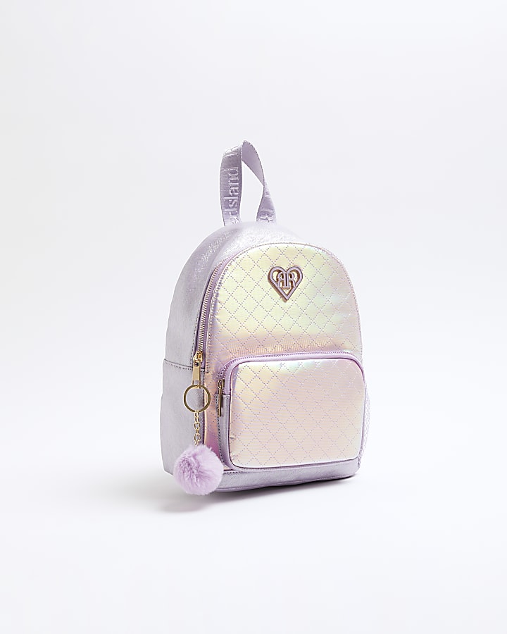 Girls purple iridescent backpack