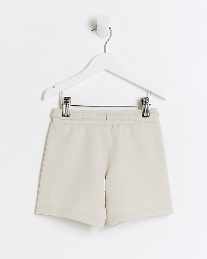 Mini boys ecru tech shorts