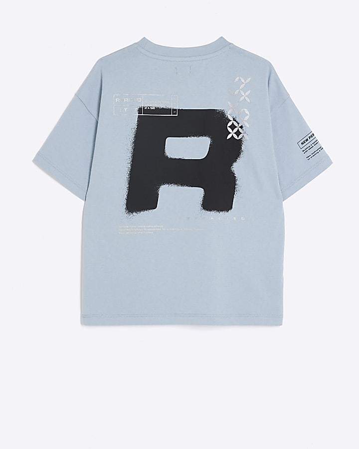 Boys blue graphic print t-shirt