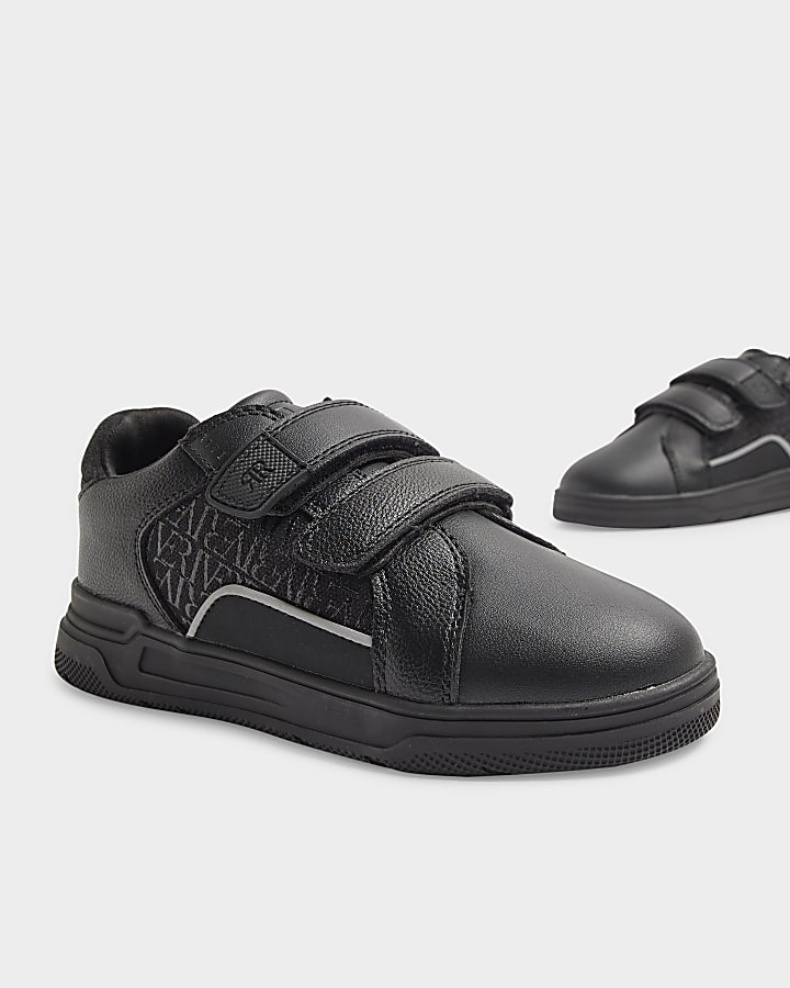 Boys black RI panel trainers