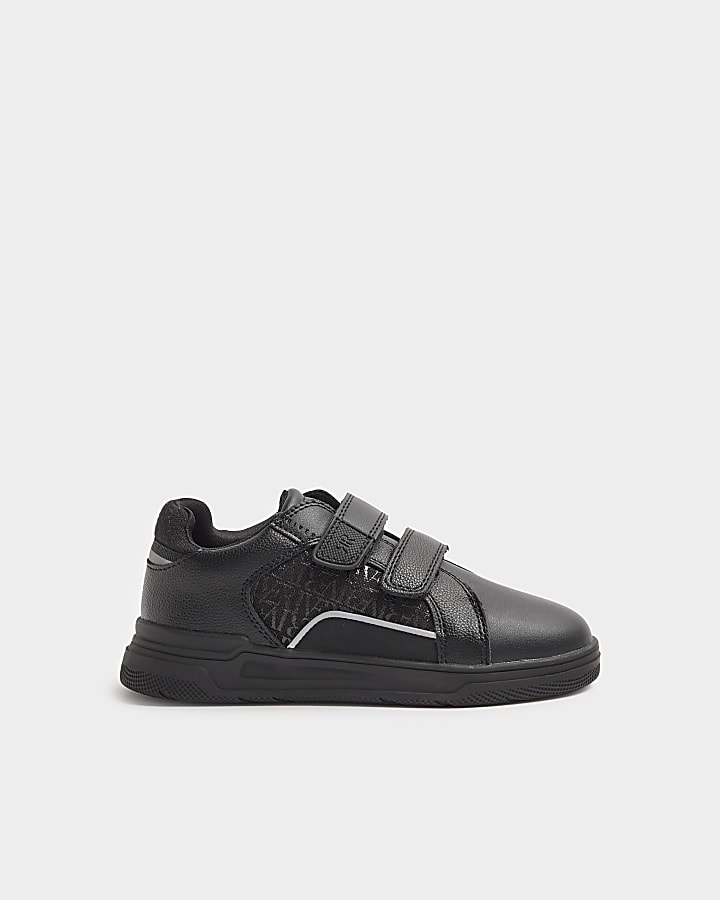 Boys black RI panel trainers