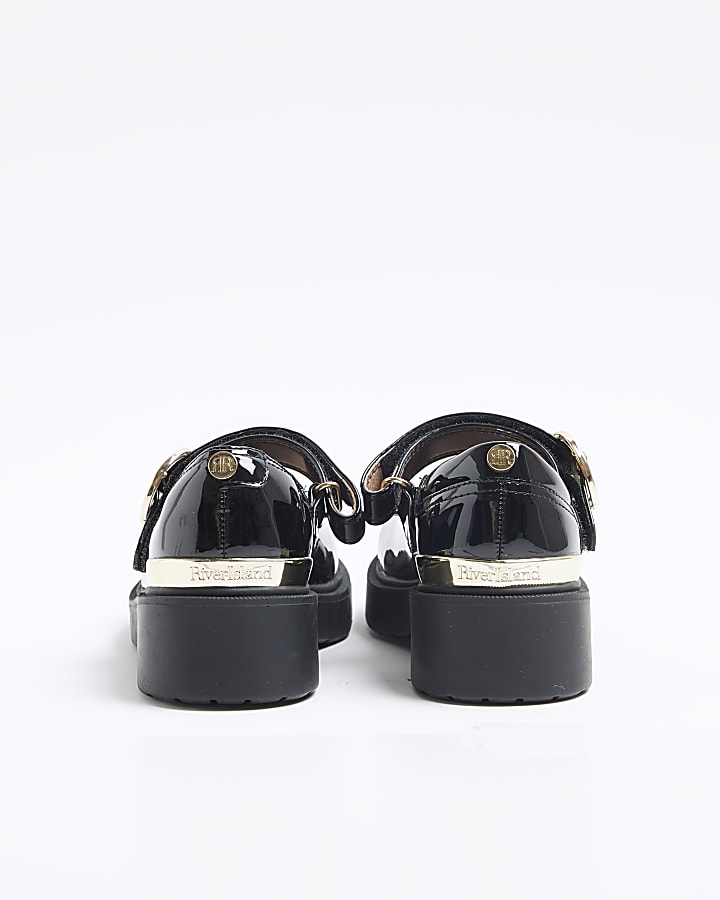 Girls black patent mary jane shoes