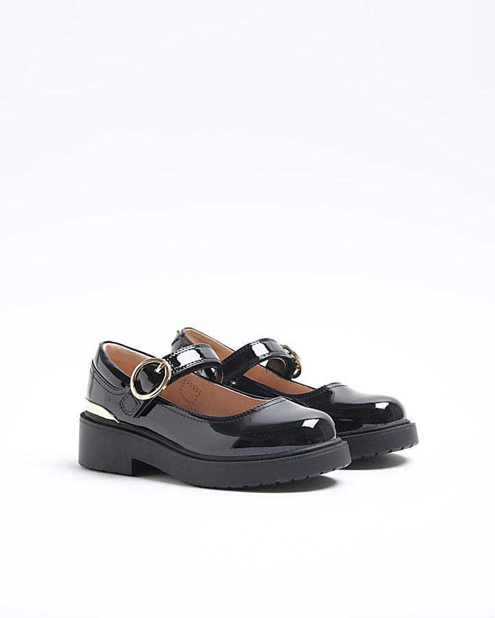 Girls black patent mary jane shoes