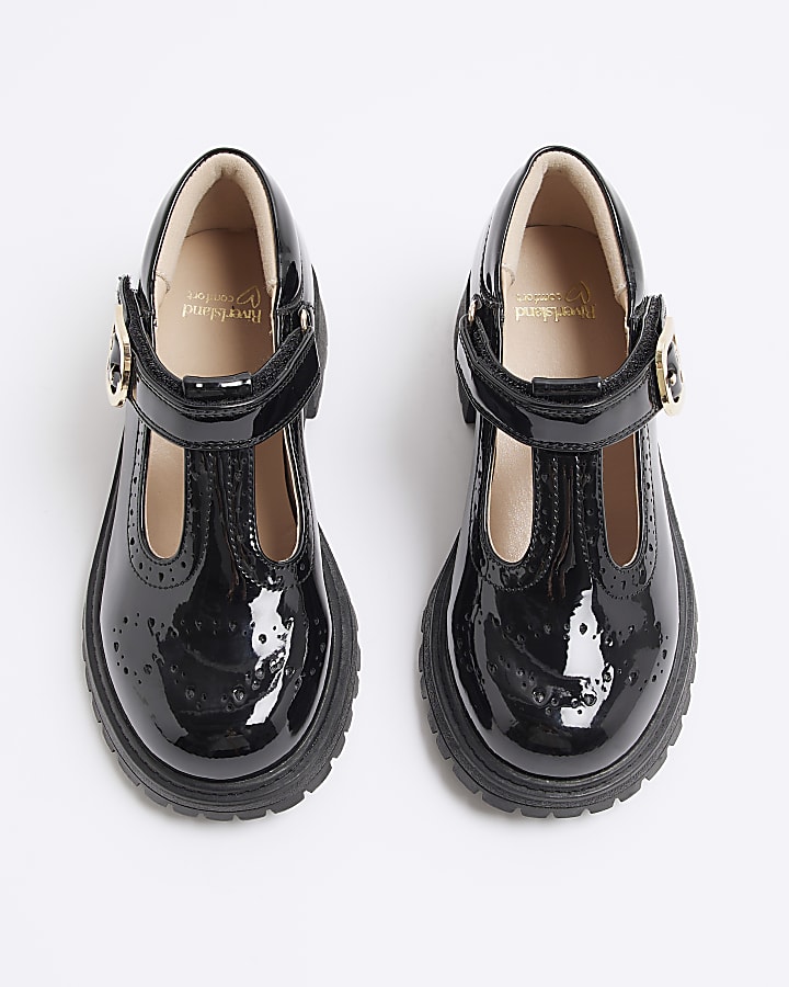 Girls black patent mary jane shoes