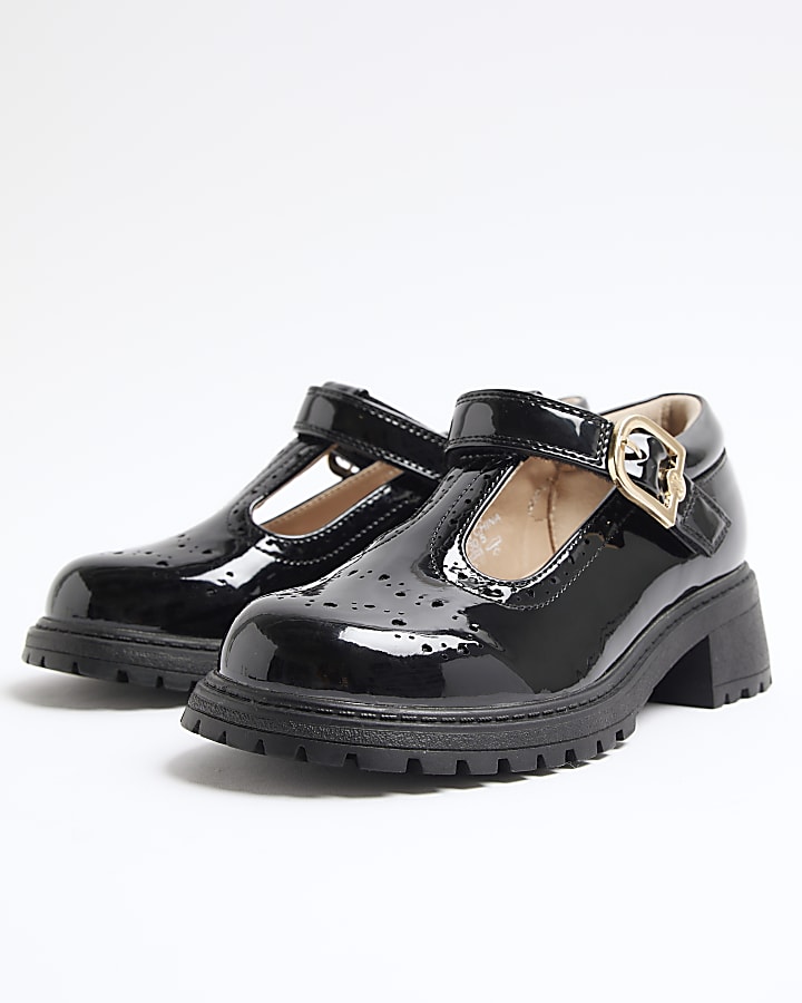 Girls black patent mary jane shoes