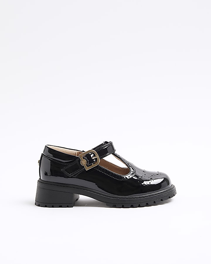 Girls black patent mary jane shoes